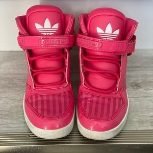 Adidas high top sneakers pink ortholite